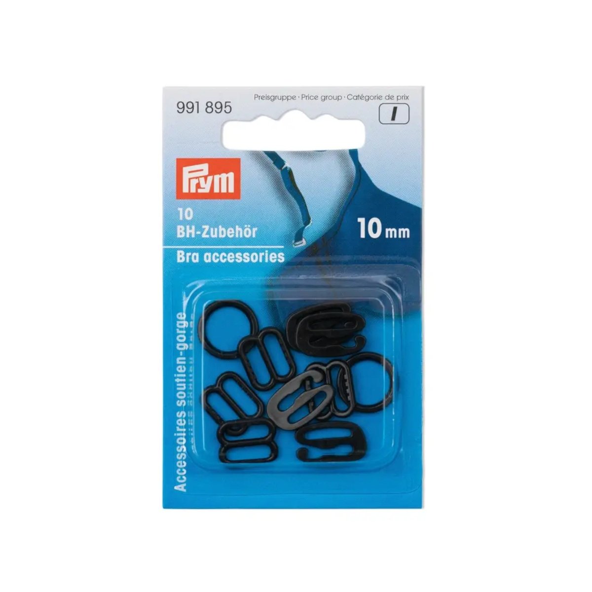 SPONKE ZA NEDRČEK 10MM ČRNE
